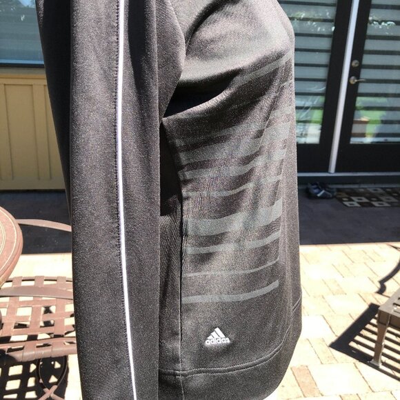 Adidas Climalite Lg Sleeve 1/4 Zip Top Black Sz S - Picture 7 of 10